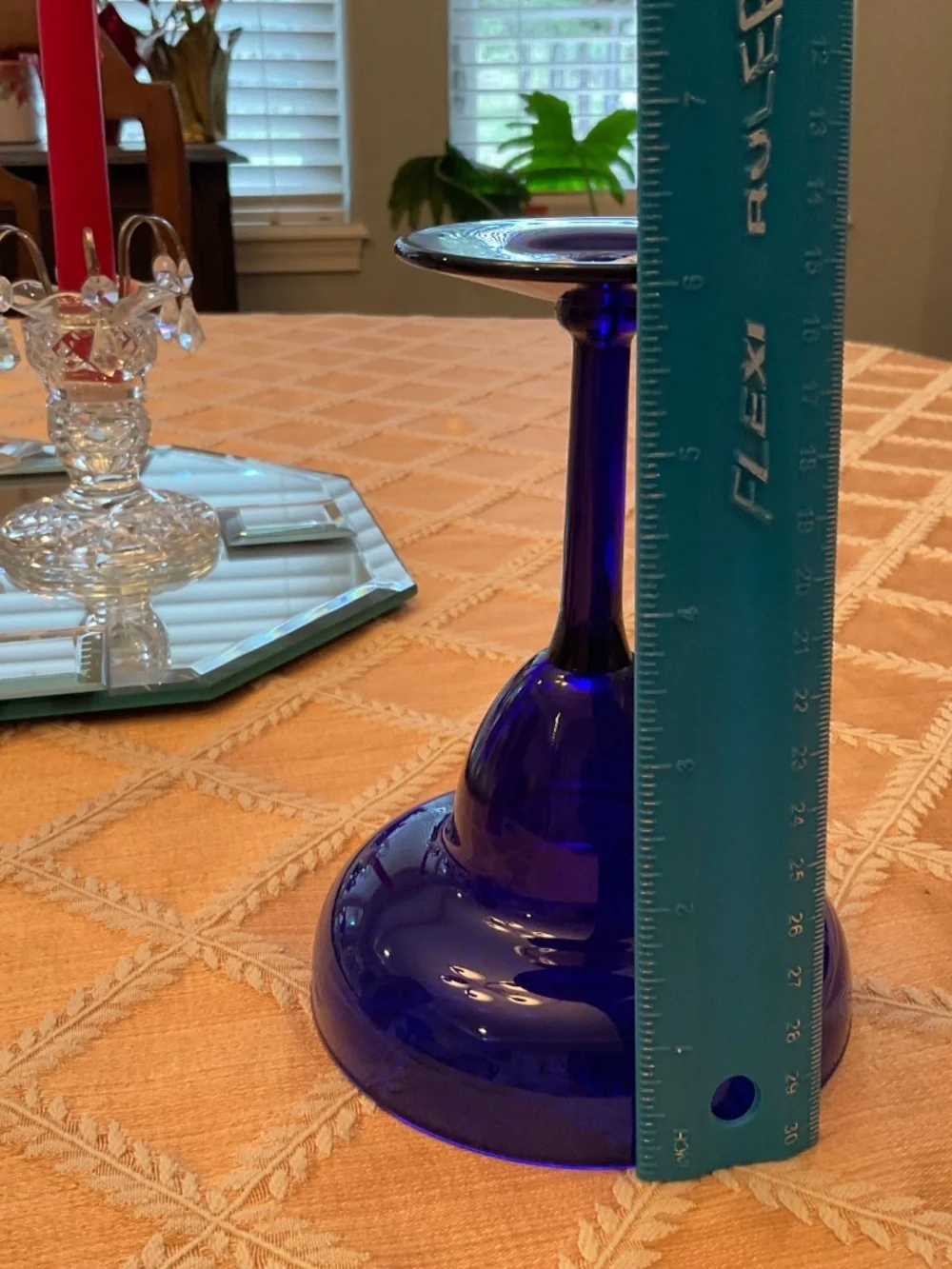 Vintage Pier 1 cobalt blue margarita glasses. Set of 4. New with stickers